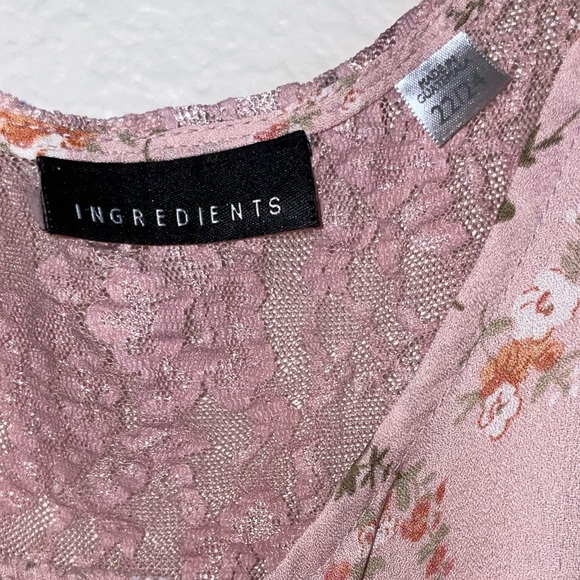 Sheer Pink Floral Blouse - Picture 2 of 5